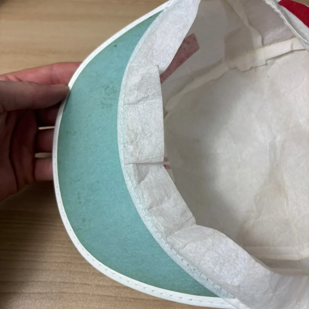 Vintage Stroh Light‎ Hat Fitted White Red Painters Paper Cap